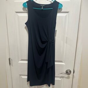 Ellen Tracy Midnight Blue Asymmetrical Dress